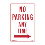 PF832017 Parking & No Parking Sign - No Parking Any Time Arrow Right 