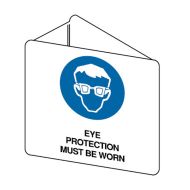 3D Projecting Sign - Eye Protection Must Be Worn (with Picto), 225mm (W) x 225mm (H), Polypropylene