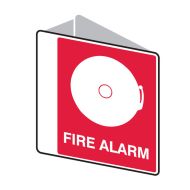 3D Fire Safety Sign - Fire Alarm (with Picto) - 225mm (W) x 225mm (H), Polypropylene
