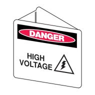 3D Projecting Sign - High Voltage (with Picto), 225mm (W) x 225mm (H), 