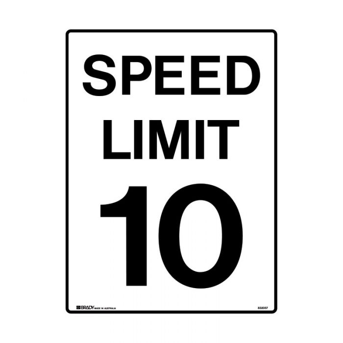 832057 Speed Limit Sign - Speed Limit 10 