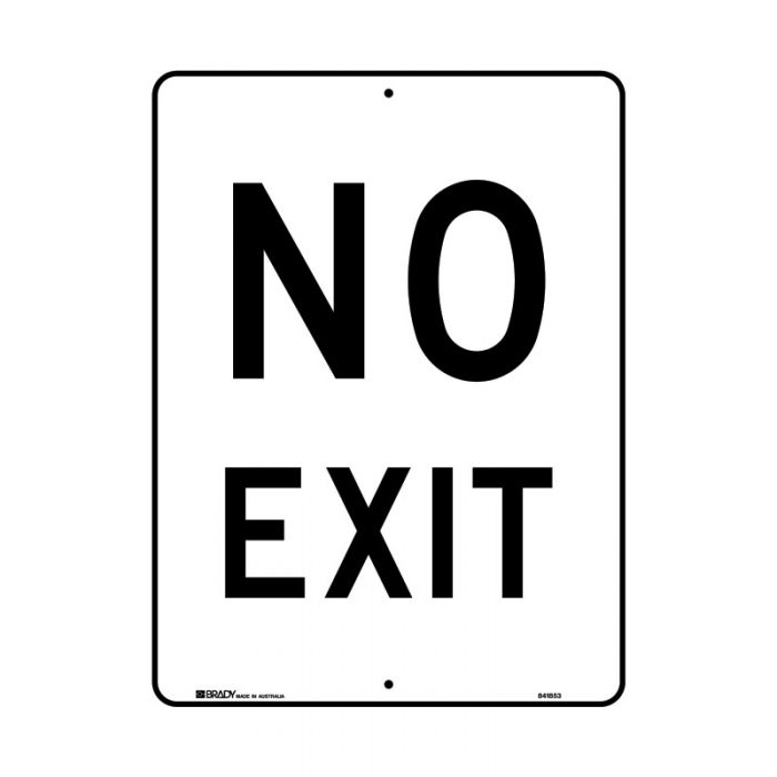 833964 Traffic Site Safety Sign - No Exit 