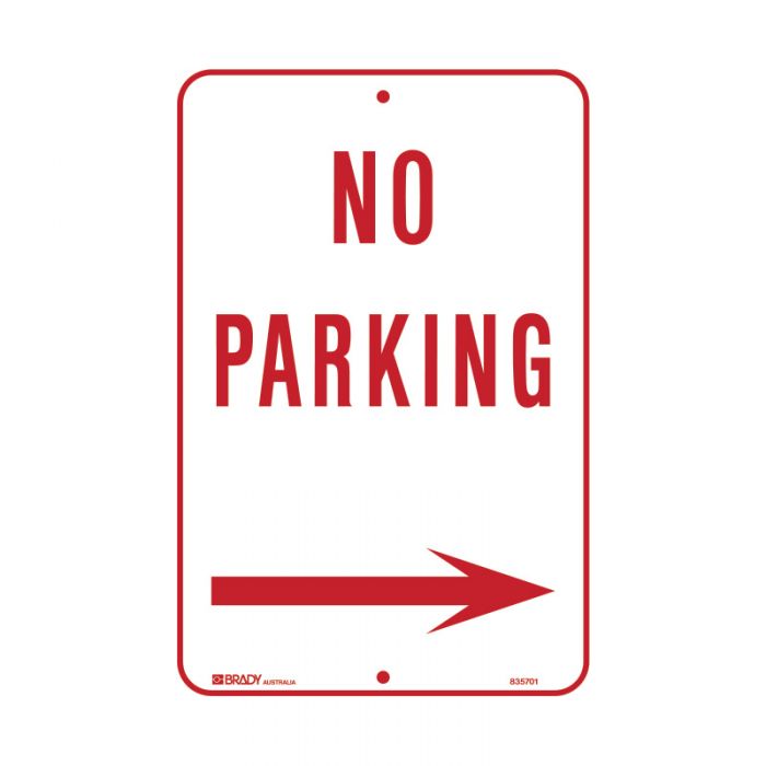 835701 Parking & No Parking Sign - No Parking Arrow Right 