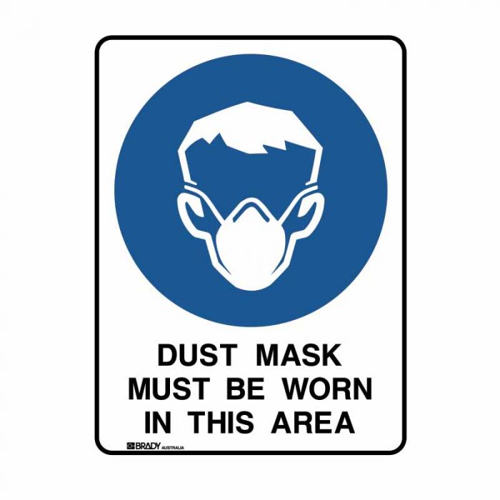 840581 Building & Construction Sign - Dust Mask Must Be Worn In This Area 