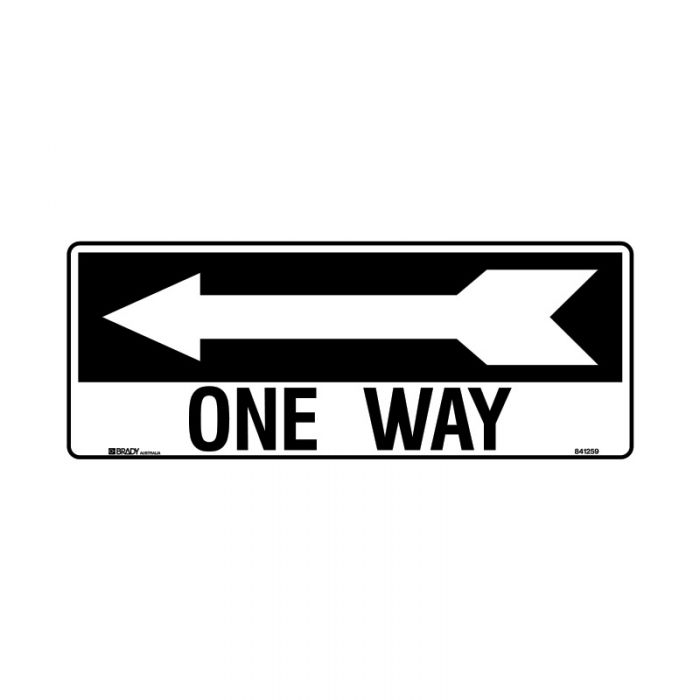 Directional Sign - One Way Arrow Left (Metal) H180mm x W450mm