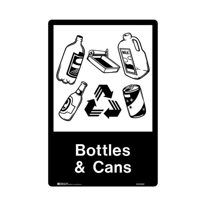 855980 Recycling-Environment Sign - Bottles & Cans 