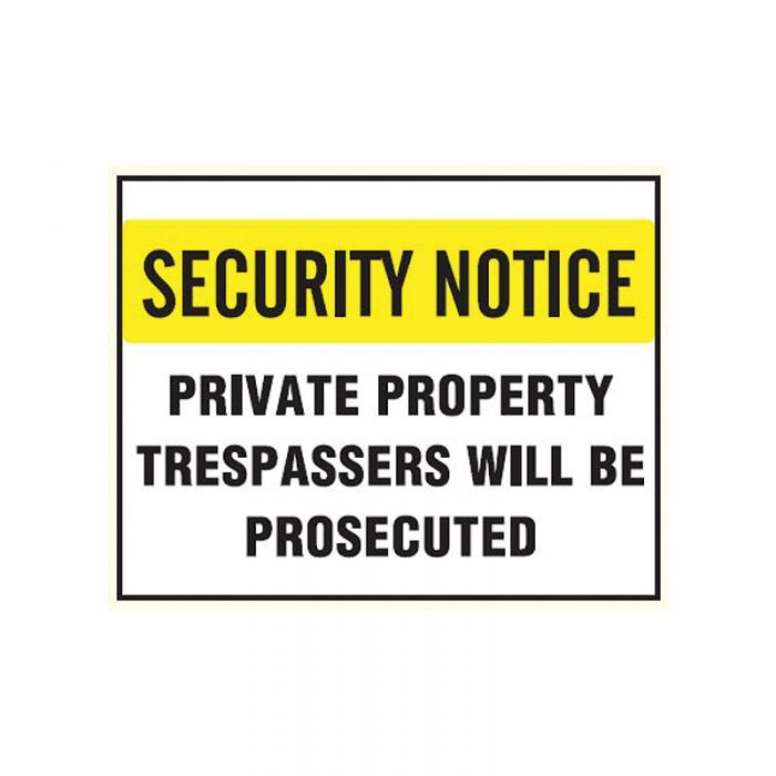 861979 Security Labels - Private Property Tresspassers Will Be Prosecuted 