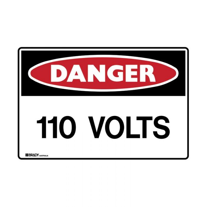 873800 Danger Sign - 110 Volts 