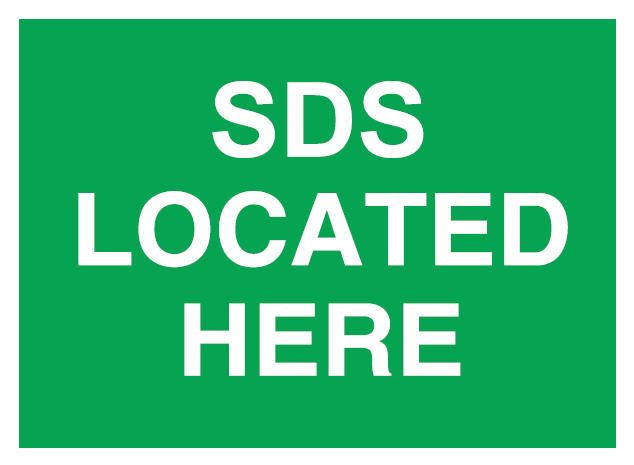 First Aid Signs - SDS Located Here, 300 x 225mm, Polypropylene