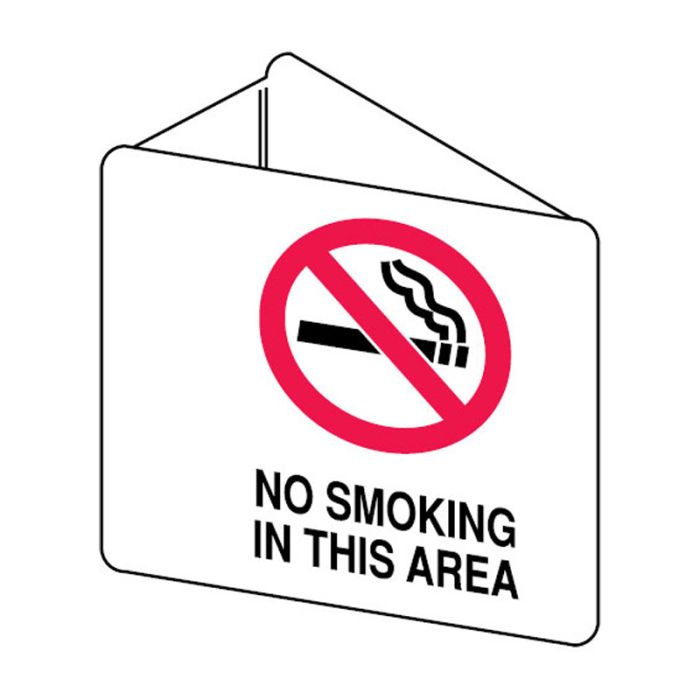 3D Projecting Sign - No Smoking In This Area (with Picto), 225mm (W) x 225mm (H), Polypropylene