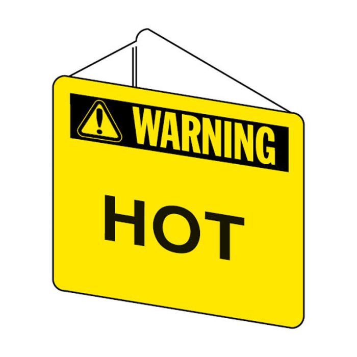 3D Projecting Warning Sign - Hot, 225mm (W) x 225mm (H), Polypropylene